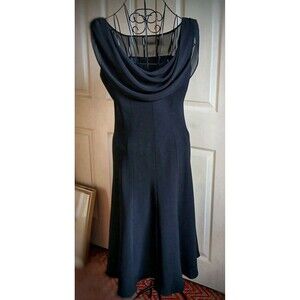 Vtg Jones Wear Womens Draped Back Evening Dress Sz 10 Knee-Length Chic